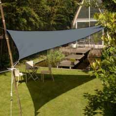 Triangular waterproof sun canopy - slate